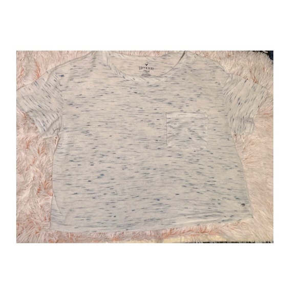 Blue and white soft and sexy tee - Picture 1 of 3